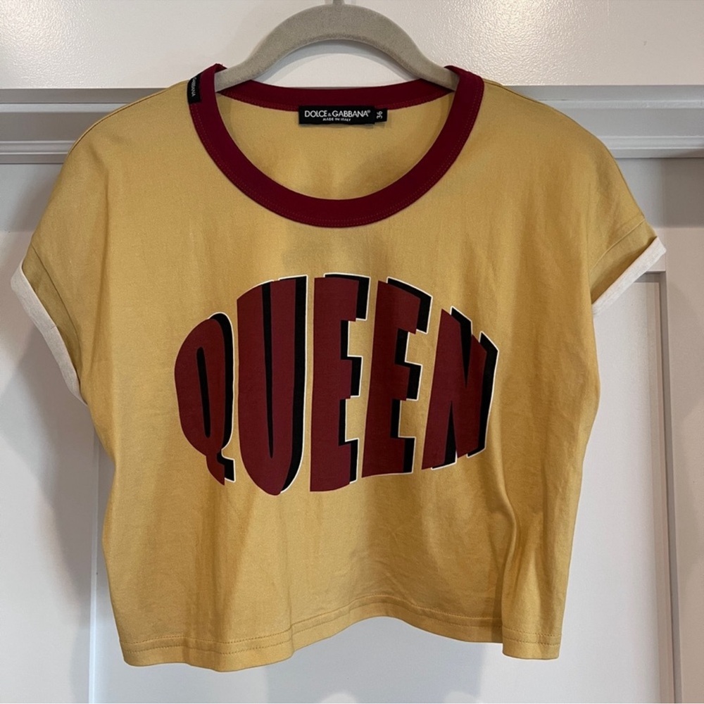 Dolce & Gabbana Yellow and Red Queen Tee - Picture 2 of 11